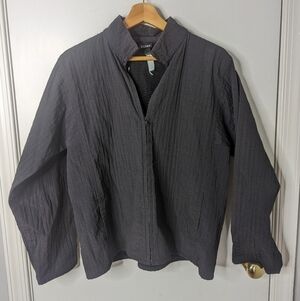 Eileen Fisher Vintage Jacket Size Small Black Blazer Top Long Sleeve